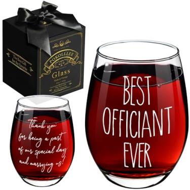 Imagem de Pokolllee Taça de vinho oficial de casamento, presente de vinho para lista de presentes de casal, presente oficial de casamento, presente oficial de casamento, presentes oficiais para o dia do