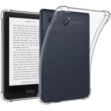 Imagem de JKhandy Capa transparente para Kobo Clara BW/Color 6 polegadas versão 2024, capa traseira ultrafina leve à prova de choque TPU macio, transparente