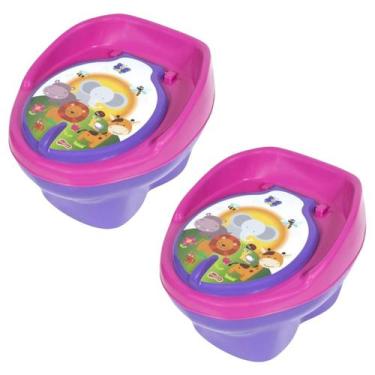 Imagem de Kit Gêmeos 2 Troninhos Penico Pinico Infantil Desfralde Bebê Meninos E