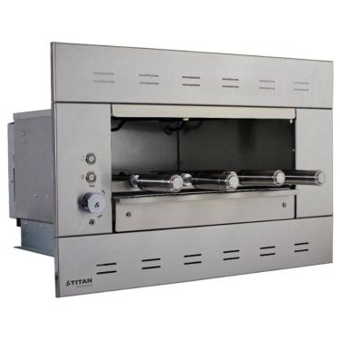 Imagem de Churrasqueira Elétrica de Embutir Titan Suprema 4 Espetos Giratórios Painel Ventilado 220V