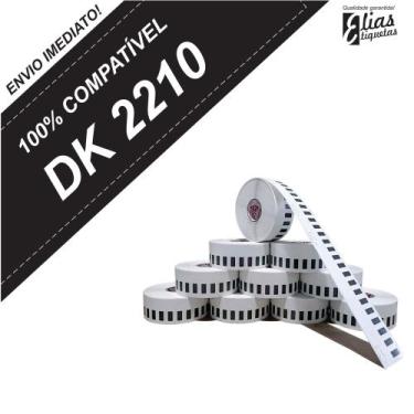 Imagem de 10 Rolos Dk 2210 - Etiqueta Compatível Dk 2210 - ELIAS ETIQUETAS