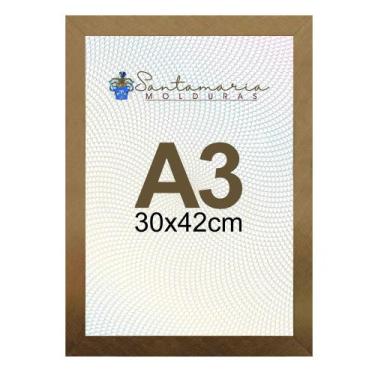 Imagem de Moldura Porta Retrato A3 30x42 Dourado - Santamaria Molduras