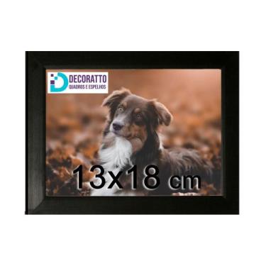 Imagem de Porta Retrato C/vidro 13x18 Moldura Preta Para fotos e decorações. - D