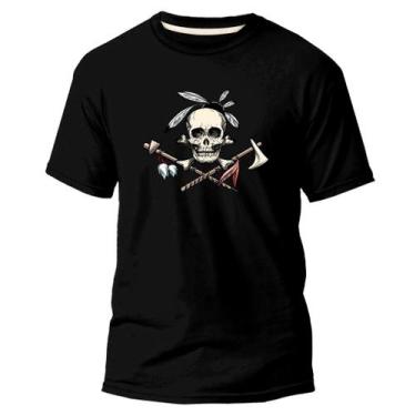 Imagem de Camiseta Algodão Premium Estampa Digital Índio Caveira Foice - Pavesi,