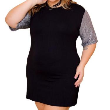 Imagem de Vestido Branco Fim de ano Pedras Modinha Feminina Novo Luxo Plus Size 
