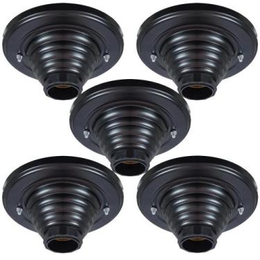 Imagem de Plafon Preto Popular Tipo PL Para 1 Lampâda todos Ambientes - CM GLASS