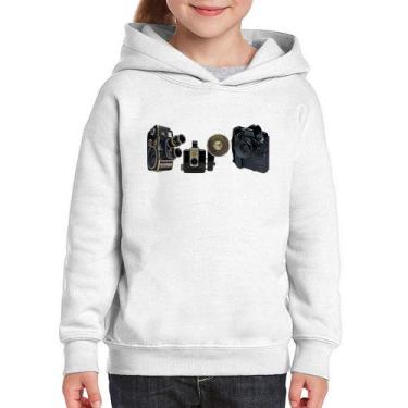 Imagem de Moletom Infantil Câmeras Vintage - Foca na Moda, Branco, 4