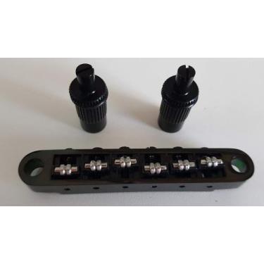 Imagem de Ponte Tune Roller Dourada Preta e Prata Para Guitarras Tipo LesPaul Sg