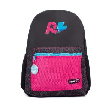 Imagem de Mochila Juvenil Clio Style Rafa e Luiz Preto/rosa, Preto/rosa, Único