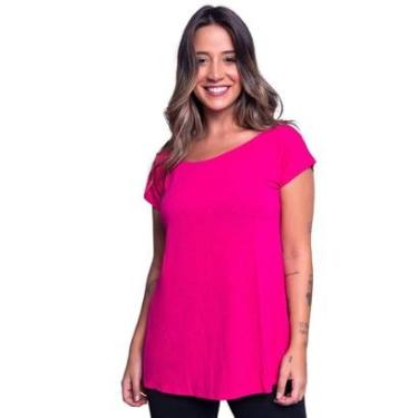 Imagem de Blusa Marcela Fitness Lisa Serra e Mar Modas Manga Curta Roupa Para Academia Treino Moda Feminina-Feminino