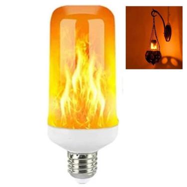 Imagem de Lampada Led Efeito Chama Fogo 3 Modos E27 Luz Ambiente Iluminaçao Decoraçao Festa Jantar Varanda Jardim Quintal Evento Confraternizaçao