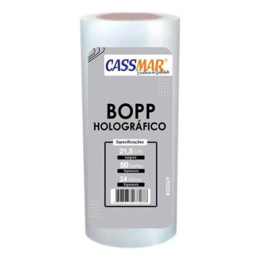 Imagem de Bopp Holográfico Pedras 3D Bobina com 21,5cmx50m Cassmar 01un