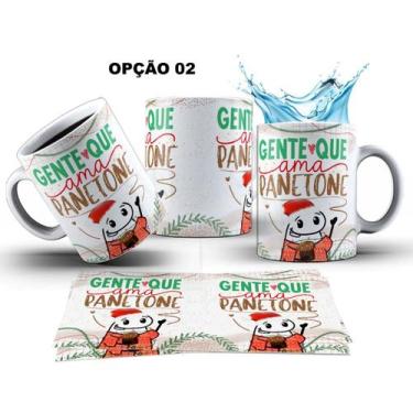 Imagem de Caneca 325ml Flork Natal Troco gente chata panetone chocoton - LARANJA