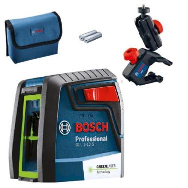 Imagem de Nível a Laser 2 Linhas Alcance 12m c/ Suporte GLL 2-12G BOSCH Luz Verd