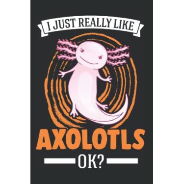 Imagem de Notebook With Axolotl: I just really like Axolotls, ok Salamander / 6x9 Inches / 120 graph Sites