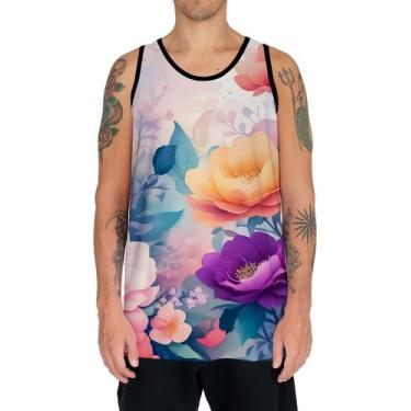 Imagem de Camiseta Regata Estampa Art Floral Flor Natureza Florida 1 - Enjoy Sho