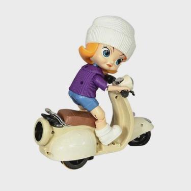 Imagem de Brinquedo Motocicleta Scoter Menina Com Luz E Som Gira 360 - toys