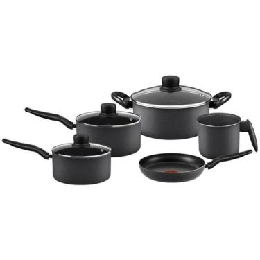 Imagem de Jogo de Panelas Rochedo Antiaderente de Alumínio Grafite 5 Peças Robus