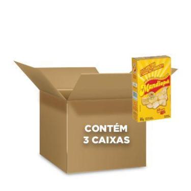 Imagem de Mandiopã sabor Queijo Zero Glúten contendo 3 caixas de 80g cada