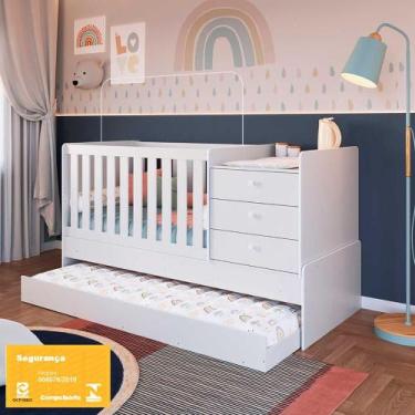 Imagem de Berço Americano Multifuncional C/ Cama Aux Trocador e Cômoda - Complet