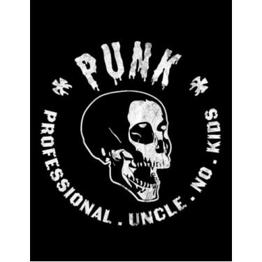 Imagem de PUNK Professional Uncle No Kids Funny Skull Punk Rocker Notebook: French Bulldog Moms - 120 Blank Lined Pages, 8.5x11
