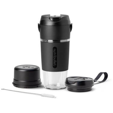 Imagem de Liquidificador Portátil Ideal para Viagens com Alça de Transporte e Carregamento por USB-C, Nutribullet, Preto