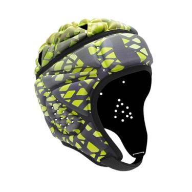 Imagem de oshhni Capacete de Rugby Headwear Equipamento de Proteção Macio Boné Protetor de Cabeça de Rugby para Esportes Jogando Futebol Flag Football Pitcher, Amarelo