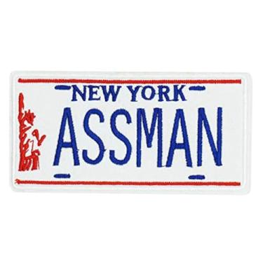 Imagem de Cute-Patch Placa de licença New York Assman bordada com ferro em patch bonito mini aplique