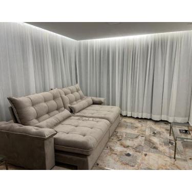 Imagem de Cortina Forro C/ Gaze De Linho Flame 6 Metros Trilho Suíço - Stanzanni