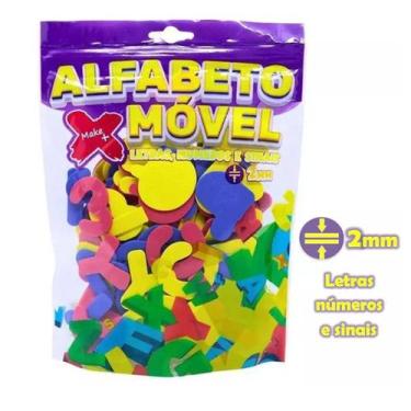 Imagem de Alfabeto Movel Em Eva 2mm Com 150 Peças 15370 Make+ - Make +