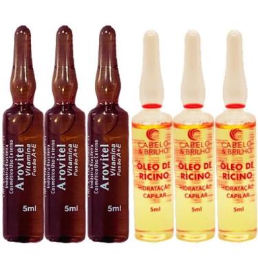 Imagem de Arovitel Óleo De Rícino + Vitamina A+E 5ml - 04 unid de cada
