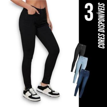 Imagem de Calça Jeans LISA Feminina Skinny Elastano Casual Slim Sport 452 - IRON