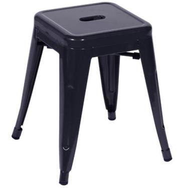 Imagem de Banqueta Tolix Francesinha 45Cm - Tatu Bola Móveis, Preta