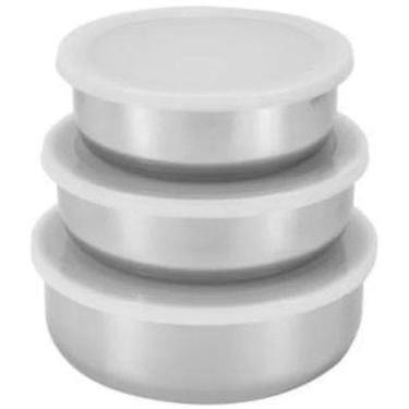 Imagem de Conjunto De Potes Inox Com Tampa 3 Peças Wincy