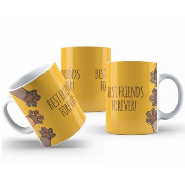 Imagem de Caneca Cerâmica Branca 325ml  Animais Estimação Pet - Mecolour