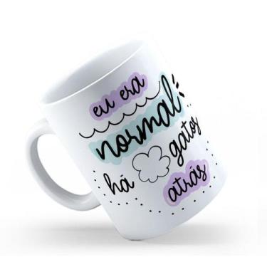 Imagem de Caneca de Cerâmica 325ml Personalizada Eu Era Normal - Mecolour