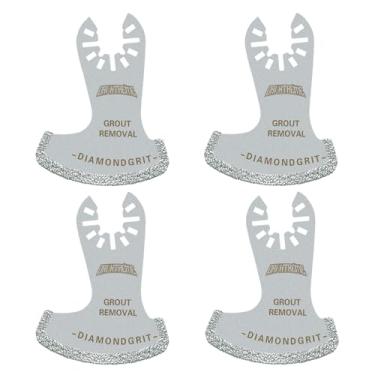 Imagem de ORIXTREME Lâminas de diamante oscilantes multiferramentas, lâmina de ferramenta oscilante de diamante, lâminas de serra de corte de argamassa para remoção de argamassa, pacote com 4