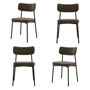 Imagem de Kit com 4 Cadeiras para Sala de Jantar Mona Yescasa Sand