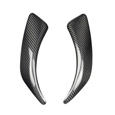 Imagem de 2PCS Capa de painel de porta interna de carro compatível com BMW F20 F21 116I 118I 120I M135I 2012-2016 Acabamento de maçaneta de porta, fibra de carbono