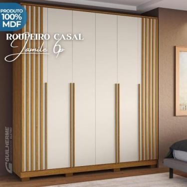 Imagem de Guarda roupa Casal Jamile 06 portas 04 Gavetas 100%MDF - ACP MÓVEIS, C