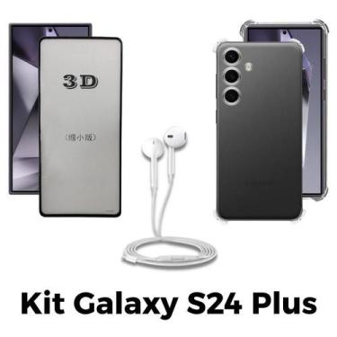 Imagem de Capa Silicone TPU + Película 3D de Vidro + Fone de Ouvido para Samsung