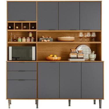 Imagem de Cozinha Completa Compacta 8 Portas 2 Gavetas Viena 1,80m - Lukaliam, J