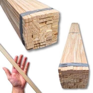 Imagem de Kit 50 Ripas madeirinha madeira P/ Artesanato Repac Madeiras 60cmX2cmX