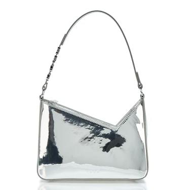 Imagem de HUGO, Mini bolsa de ombro assimétrica Mel, prata espacial, tamanho único, Espaço, prata, Small