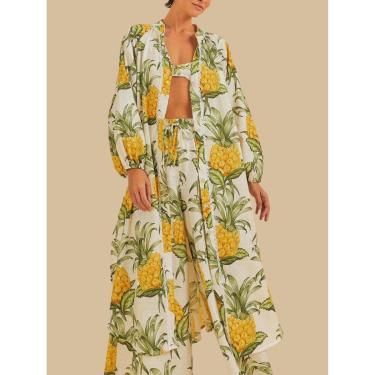 Imagem de Chemise Estampada Suco De Abacaxi Farm Cor:;Tamanho:G-Feminino