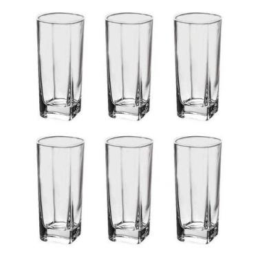 Imagem de Jogo 6 Copos Quadrado Texas Vidro 320ml - Praticasa