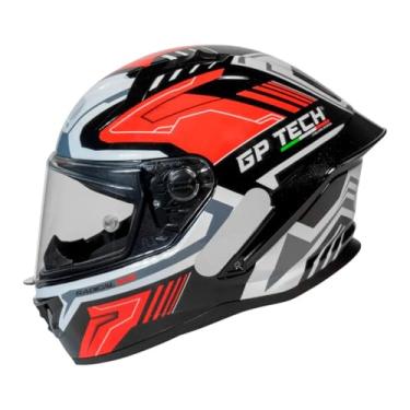 Imagem de Capacete Moto GP Tech Pilot Stream Branco/Preto/Vermelho 58