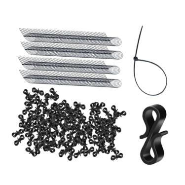 Imagem de Vaveren 120pcs pendurados ganchos s clipes ganchos de luz Mini S Shaped Clips for home shopping center festa do dia dos namorados, Preto