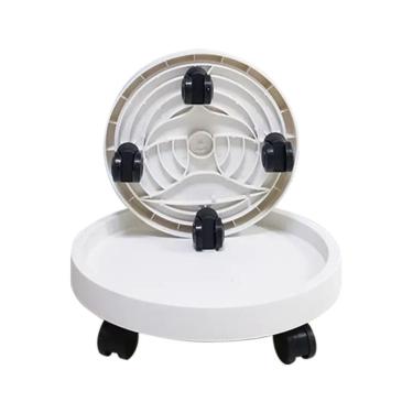 Imagem de Suporte Para Vaso De Planta Com Rodinhas 40cm Reforçado 50kg Branco