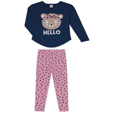 Imagem de Cjt blusao legging ppa 3130561 marinho 1